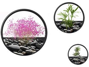 Outsunny Set 3 Fioriere Balcone, Montaggio Parete, Versatili per Interni/Esterni, Ф30.5x5/Ф20.5x5/Ф15.5x5 cm|Aosom