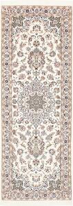 Tappeto Nain 9la Persia Medaglione Avorio Blu 84x235 Cm