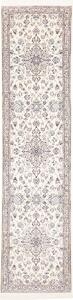 Tappeto Nain 9la Persia Medaglione Avorio Blu 70x300 Cm