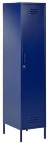Armadietto mobile contenitore Armadietto In Metallo blu marino Con 5 Ripiani E Binario Moderno Home Office Beliani