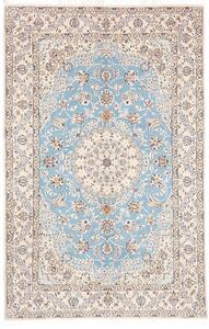 Tappeto Nain 9la Persia Medaglione Azzurro Crema 154x242 Cm