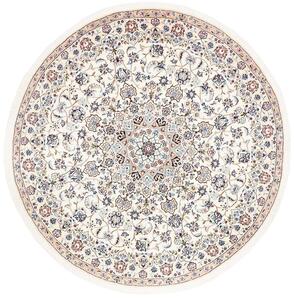 Tappeto Nain 9la Persia Medaglione Crema Azzurro 200x200 Cm