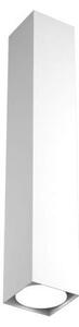 Plafoniera Moderna Cubica Plate Metallo Bianco 1 Luce Gx53
