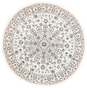 Tappeto Nain 9la Persia Medaglione Crema Blu Beige 200x200 Cm
