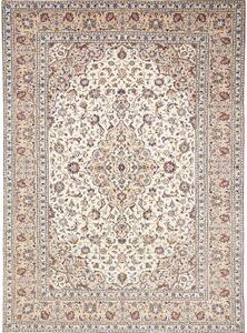 Tappeto Kashan Persia Medaglione Avorio Blu 250x343 Cm