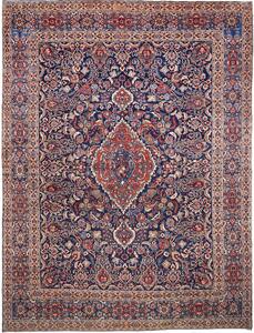 Tappeto Moud Persia Medaglione Blu Terracotta 297x393 Cm