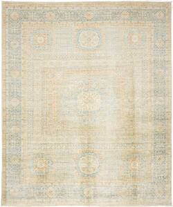 Tappeto Mamlouk Pakistan Medaglione Azzurro Crema 240x294 Cm