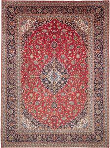Tappeto Ardakan Persia Medaglione Rosso Blu 298x405 Cm