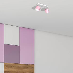 Eko-Light Faretto soffitto Cloudy 2 luci rosa