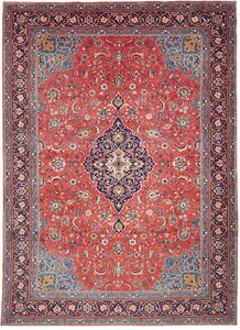 Tappeto Sarough Persia Medaglione Rosso Blu 260x356 Cm