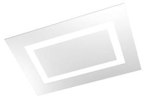 Plafoniera Moderna Rettangolare Carpet Metallo Bianco 4 Luci 2G11 70X47Cm