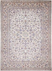 Tappeto Kashan Persia Medaglione Crema Blu 295x400 Cm