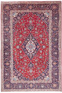 Tappeto Ardakan Persia Medaglione Rosso Blu Scuro 204x304 Cm