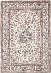 Tappeto Kashan Persia Medaglione Crema Blu 288x404 Cm