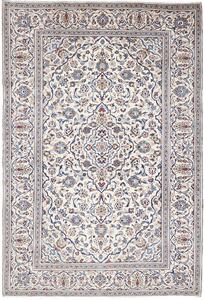 Tappeto Kashan Persia Medaglione Avorio Blu 197x290 Cm
