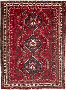 Tappeto Shiraz Persia Astratto Rosso Blu 220x303 Cm