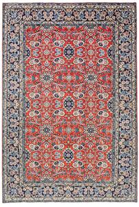 Tappeto Kashan Persia Floreale Rosso Blu 198x292 Cm