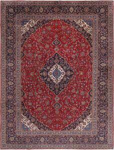 Tappeto Ardakan Persia Medaglione Rosso Blu Crema 350x462 Cm