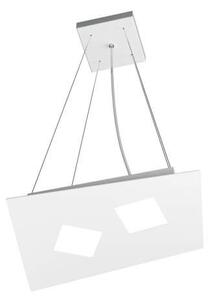 Sospensione Moderna Note Metallo Bianco 2 Luci Gx53