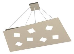 Sospensione Moderna Note Metallo Sabbia 7 Luci Gx53