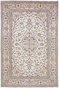 Tappeto Kashan Persia Medaglione Crema Blu 200x295 Cm