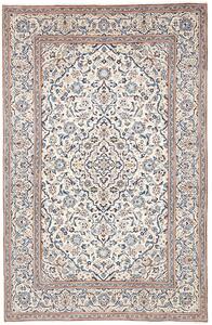 Tappeto Kashan Persia Medaglione Avorio Blu 193x298 Cm