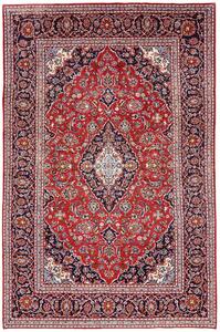 Tappeto Ardakan Persia Medaglione Rosso Blu Scuro 206x313 Cm