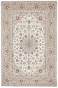 Tappeto Kashan Persia Medaglione Crema Beige 196x300 Cm