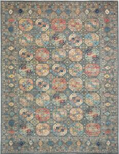 Tappeto Zigler Fine Pakistan Geometrico Blu Petrolio Policromo 300x388 Cm