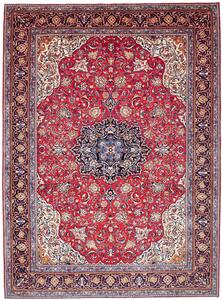 Tappeto Sarough Persia Medaglione Rosso Blu 264x360 Cm