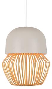 Lampada a sospensione Forestier, Anemos, dimmerabile, Bianco, Sala da pranzo, Bambù, Design