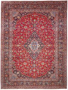 Tappeto Ardakan Persia Medaglione Rosso Blu 310x410 Cm