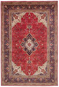Tappeto Tabriz Persia Medaglione Rosso Blu 203x298 Cm