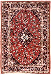 Tappeto Kashan Fine Persia Medaglione Rosso Blu 100x148 Cm