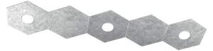 Plafoniera Moderna 5 Moduli Hexagon Metallo Foglia Argento 3 Luci Led 12X3W