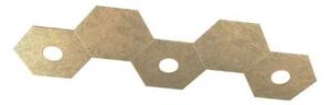 Plafoniera Moderna 5 Moduli Hexagon Metallo Foglia Oro 3 Luci Led 12X3W