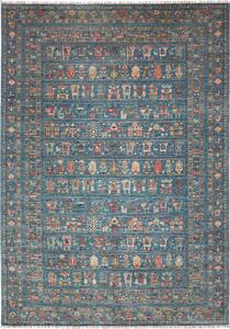 Tappeto Rubin Pakistan Astratto Blu Petrolio Multicolore 248x347 Cm