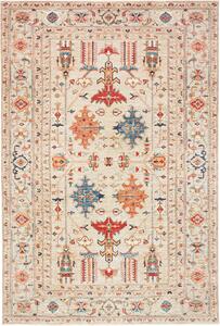 Tappeto Kazak Fine Pakistan Astratto Beige Rosso 200x299 Cm