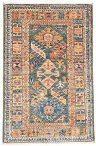 Tappeto Kazak Fine Pakistan Astratto Petrolio Ocra 63x97 Cm