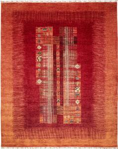Tappeto Siva Pakistan Geometrico Rosso Arancio 245x301 Cm