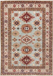 Tappeto Kazak Fine Pakistan Geometrico Azzurro Rosso 171x246 Cm