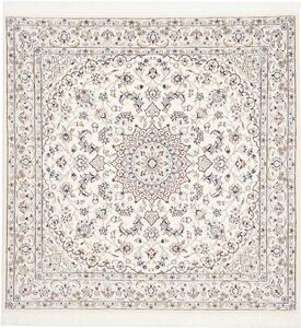 Tappeto Nain 9la Persia Medaglione Avorio Blu 150x150 Cm