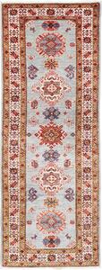Tappeto Kazak Fine Pakistan Geometrico Blu Cielo Rosso 75x218 Cm