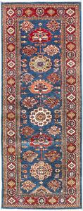 Tappeto Kazak Fine Pakistan Astratto Blu Rosso 76x202 Cm