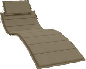 Cuscino lettino Melange Taupe 186x58x4 cm in tessuto