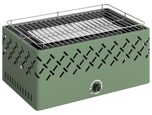 Outsunny Barbecue Portatile a Carbone con Ventilatore Integrato per Esterni, Verde Chiaro | Aosom Italy
