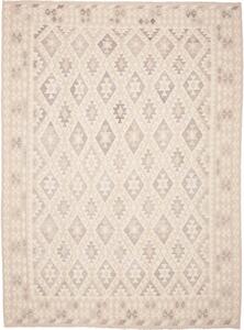 Tappeto Kilim Afghanistan Astratto Crema Grigio 250x344 Cm