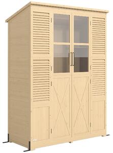 Outsunny Capanno da Giardino Walk-in con Pavimento e 4 Finestre | Aosom Italy