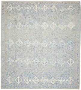 Tappeto Kilim Afghanistan Astratto Azzurro Beige 271x289 Cm