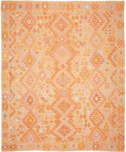 Tappeto Kilim Afghanistan Astratto Arancio Pesca 247x299 Cm